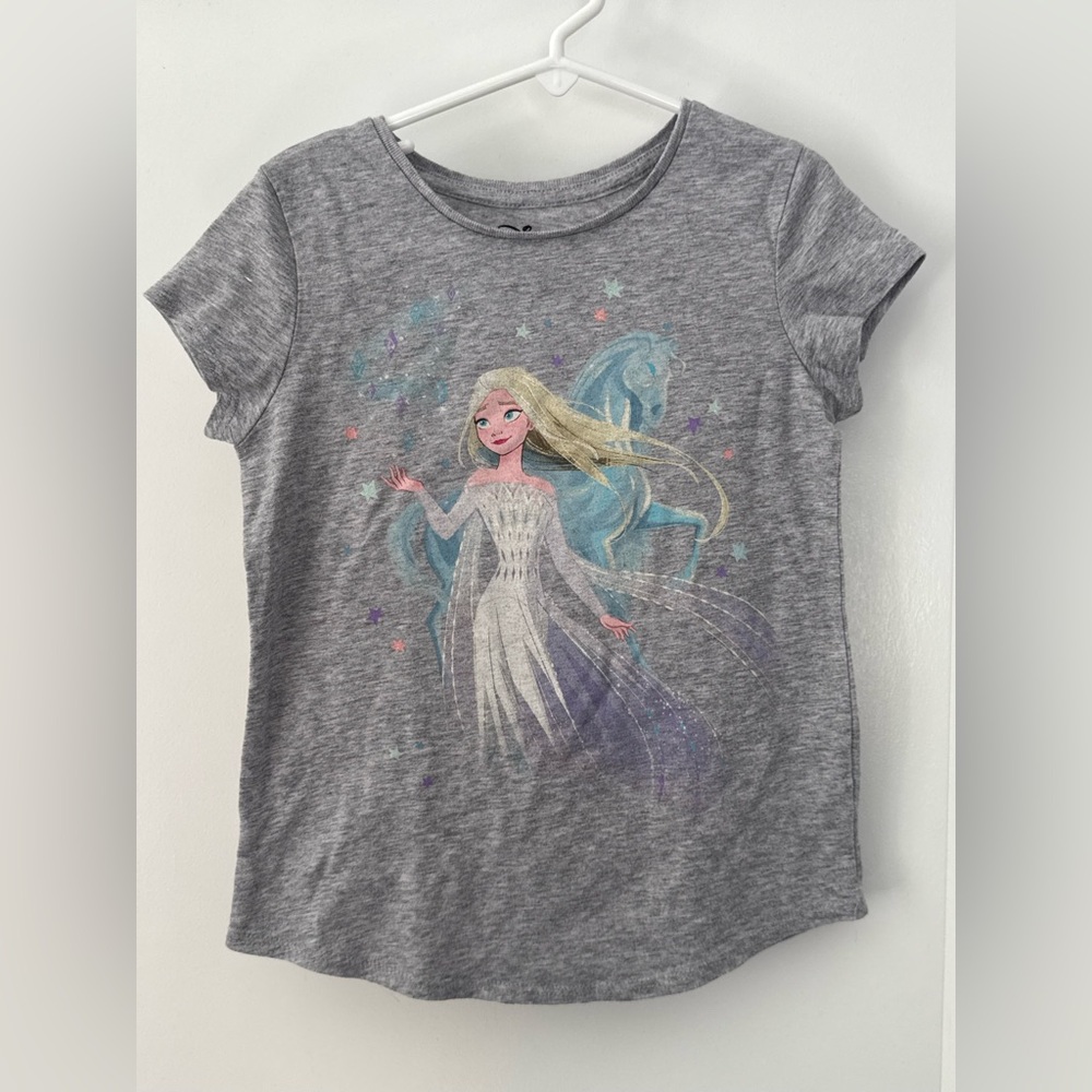 Disney Frozen 2 Gray Kids T-Shirt Elsa 7